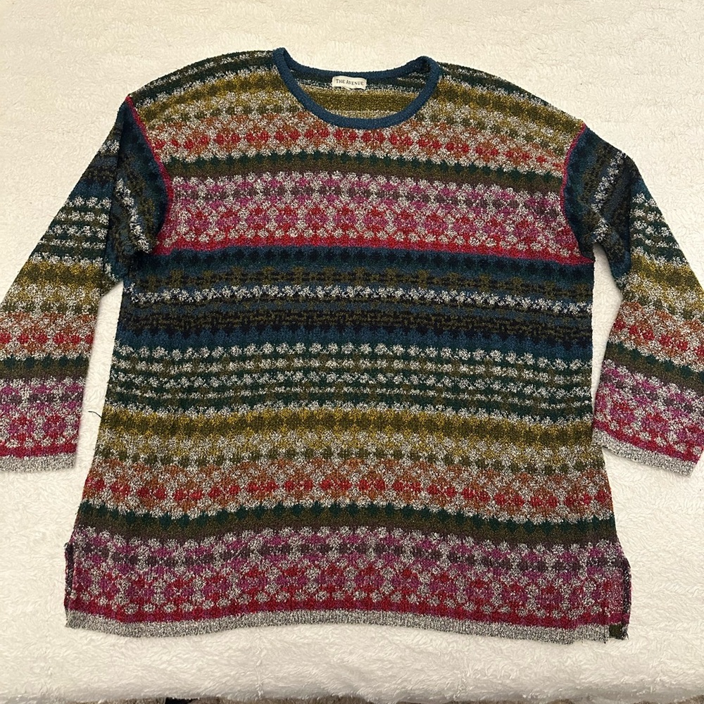 Vintage Rainbow Knit Sweater